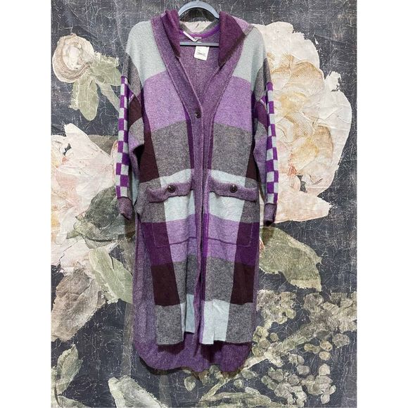 New Free People Purple South Bend Cardigan Size Xs Color Purple - Picture 3 of 5